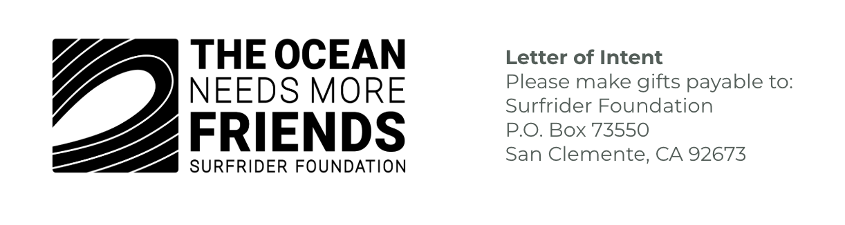 Gift Intent Form Letterhead - Surfrider